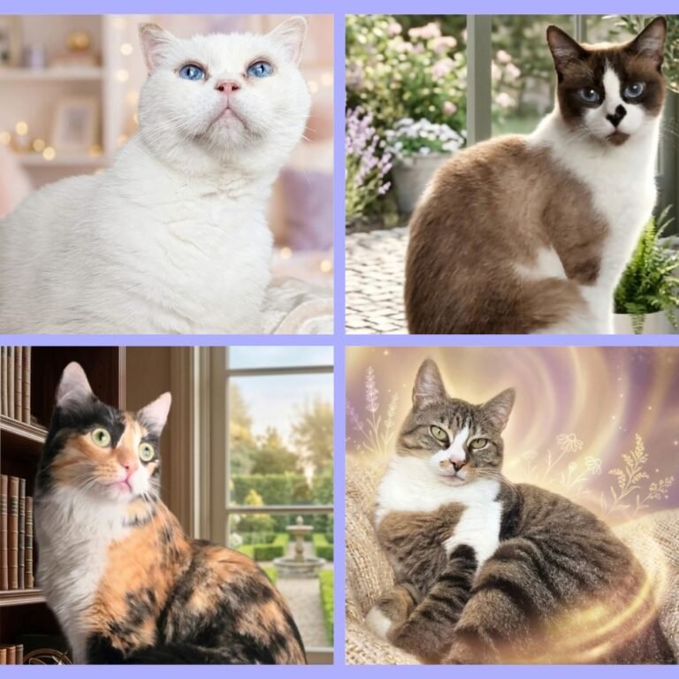 El Olivo de los Gatos Tarot gatos adoptados, modelos gatunos de La Pata Marketing, agencia de pet marketing en Madrid, fundada por Gabriela Rivera